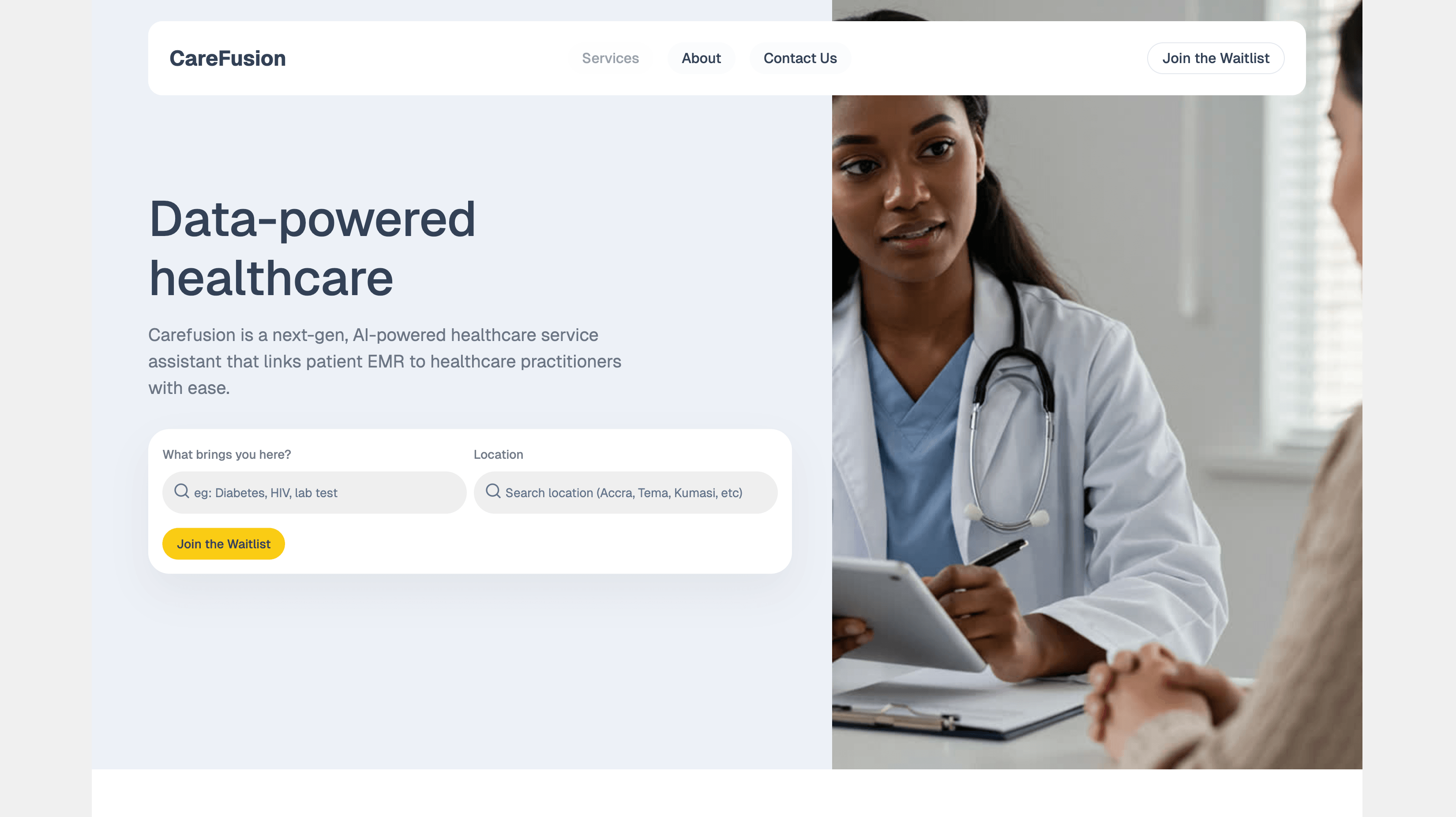 CareFusion healthtech product screenshot